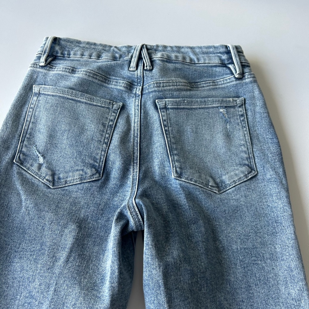 Good American Light Blue Straight Leg Jeans - Picture 4 of 4